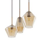 Ekkis 3 Pendelleuchte Amber - Lindby