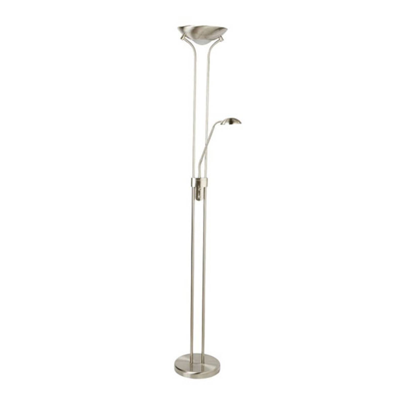 LED-Stehleuchte Mother & Child silber Leselampe dimmbar