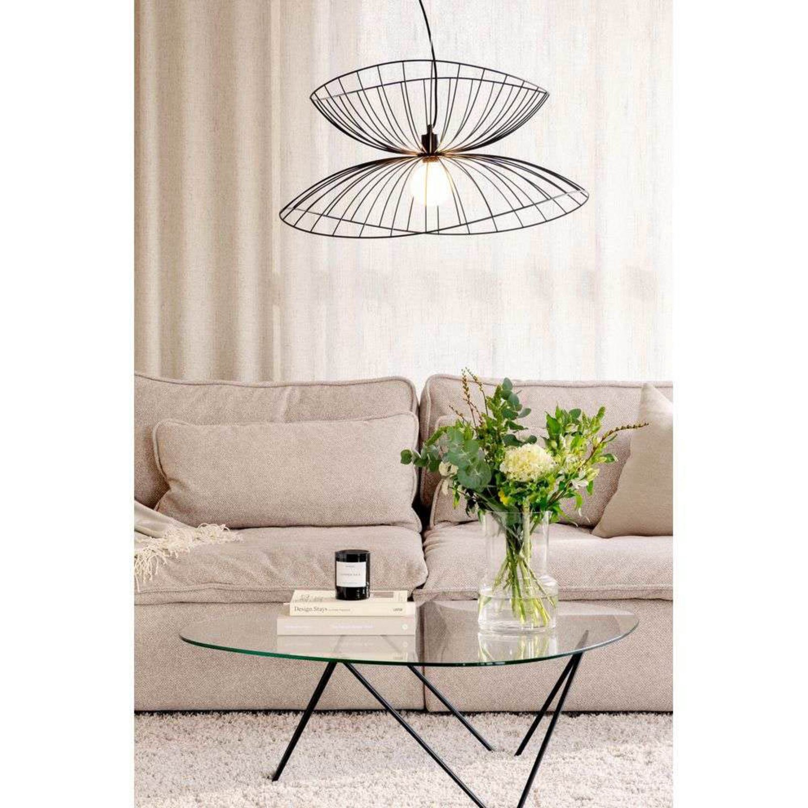 Globen Lighting Pendelleuchte RAY, schwarz, Ø 70 cm Globen Lighting Pendelleuchte RAY, schwarz, Ø 70 cm