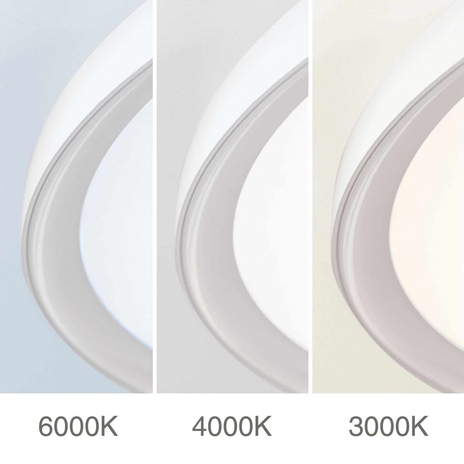 LED таванска лампа GAMMA, Ø 40 cm, бяла, дистанционно управление, CCT dim