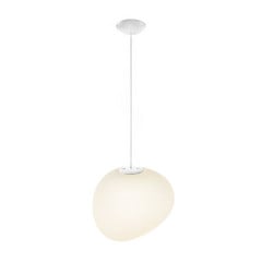Foscarini Gregg MIDI sospensione, di vetro, bianco