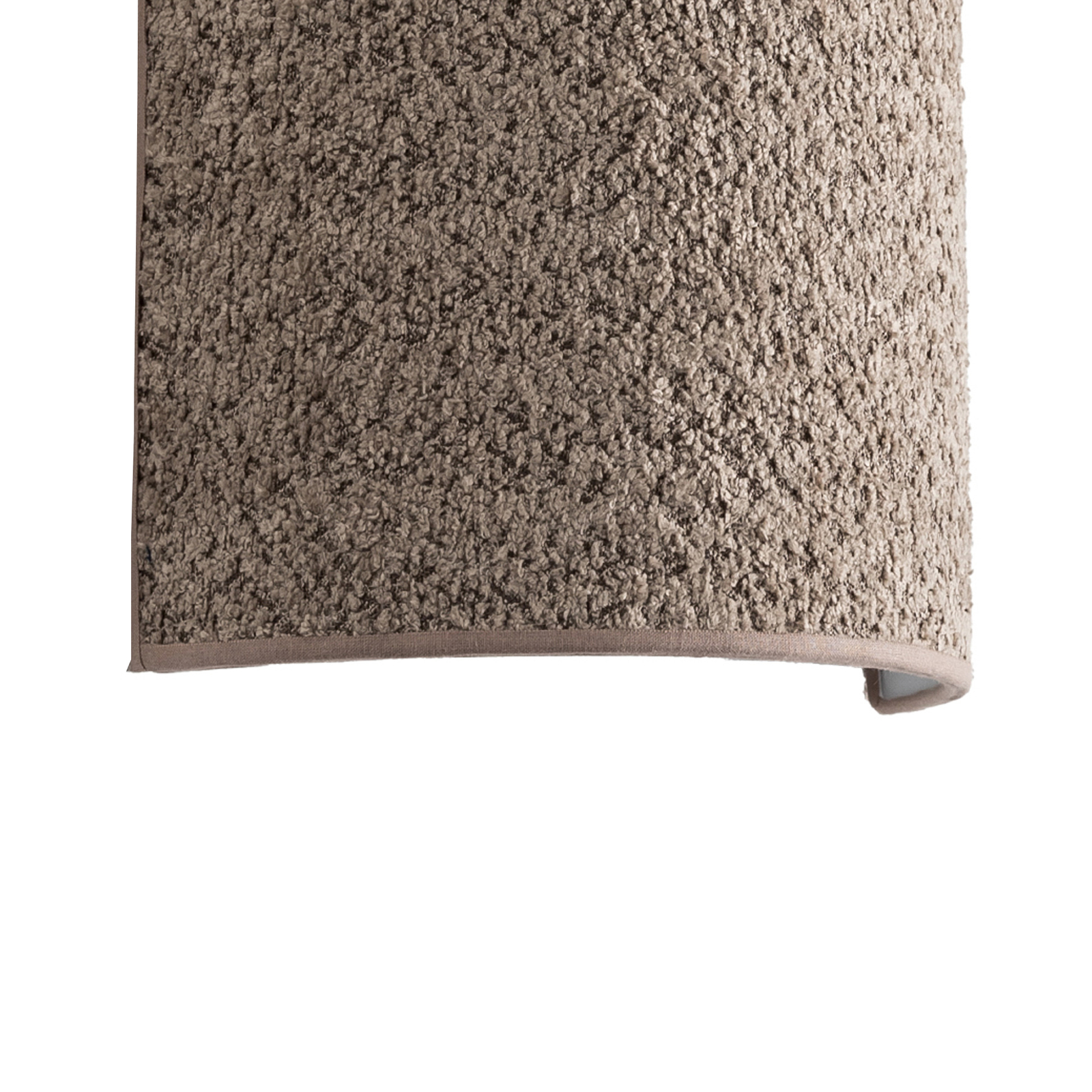 Wandlamp Boucle van stof, cappuccino