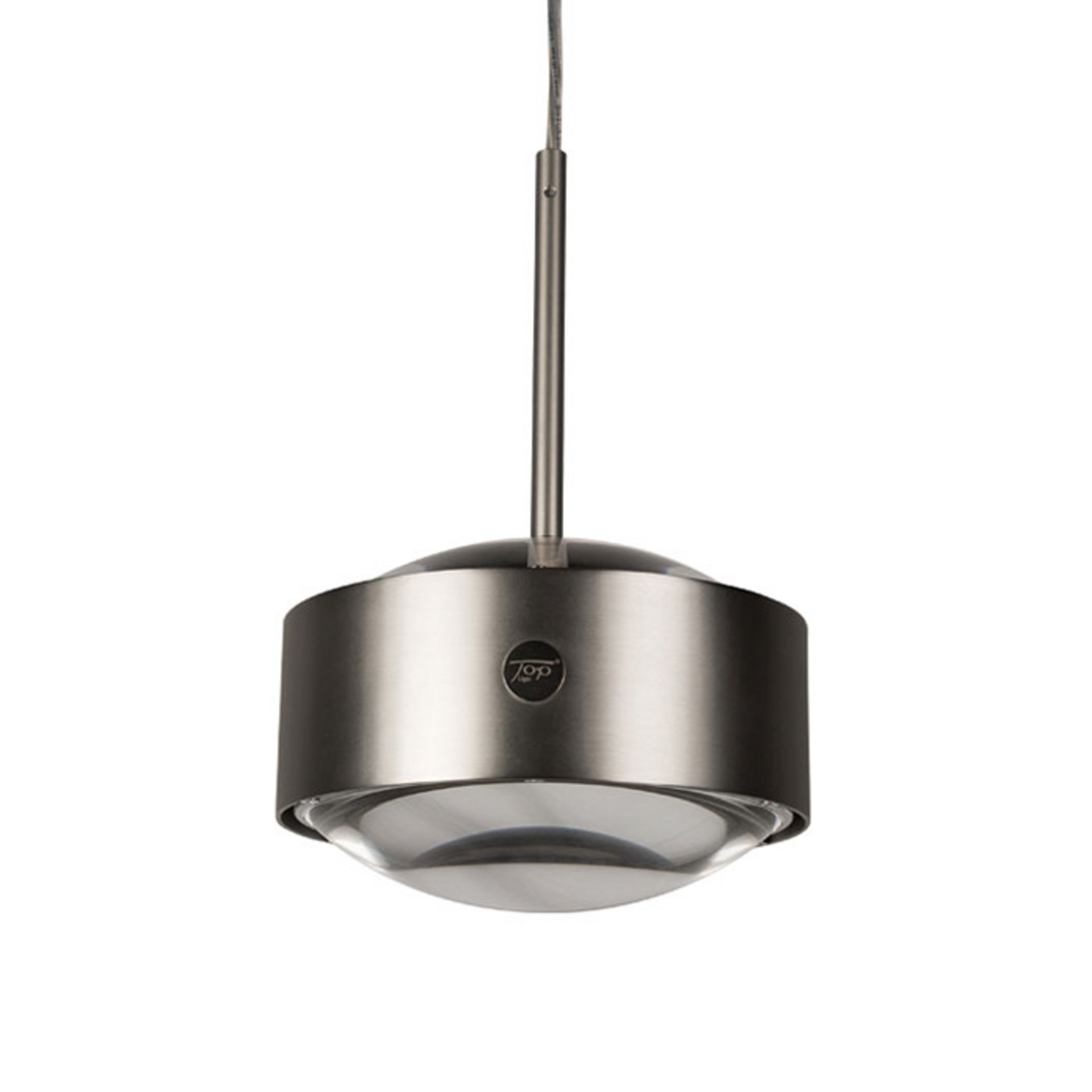 LED-pendellampe Puk Meg Maxx Drop Solo i metal-look