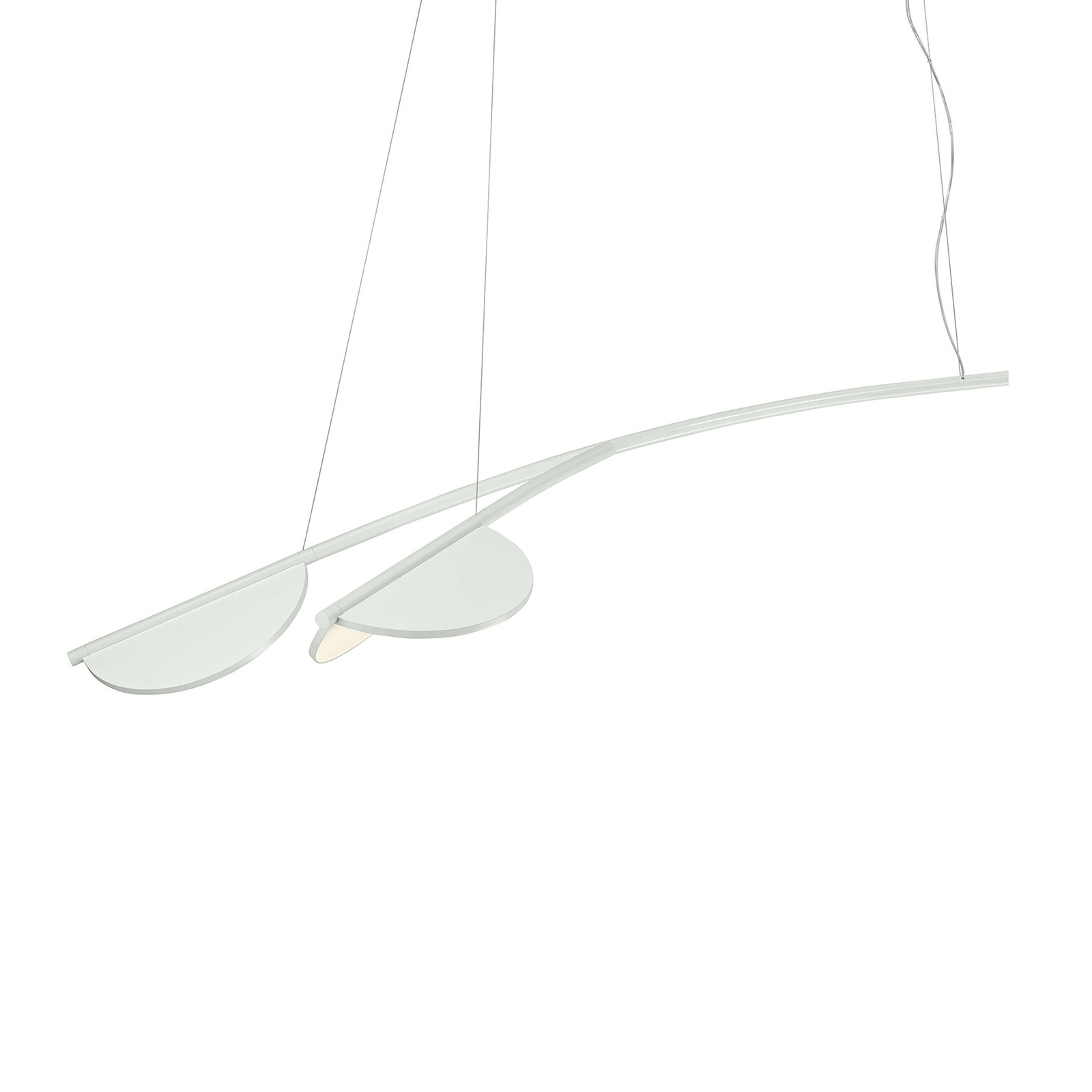 FLOS Almendra Organic Suspension à 2 lampes longue blanc