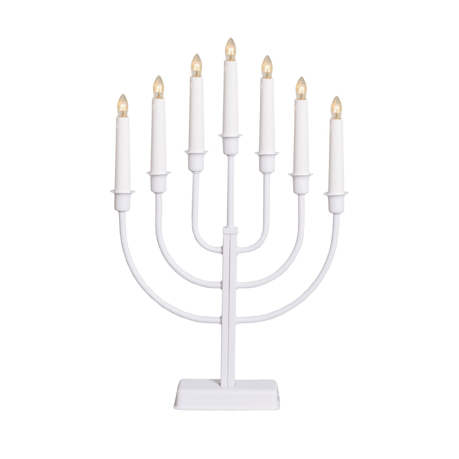 Kristina candelabra, white, metal, height 47 cm, 7-bulb