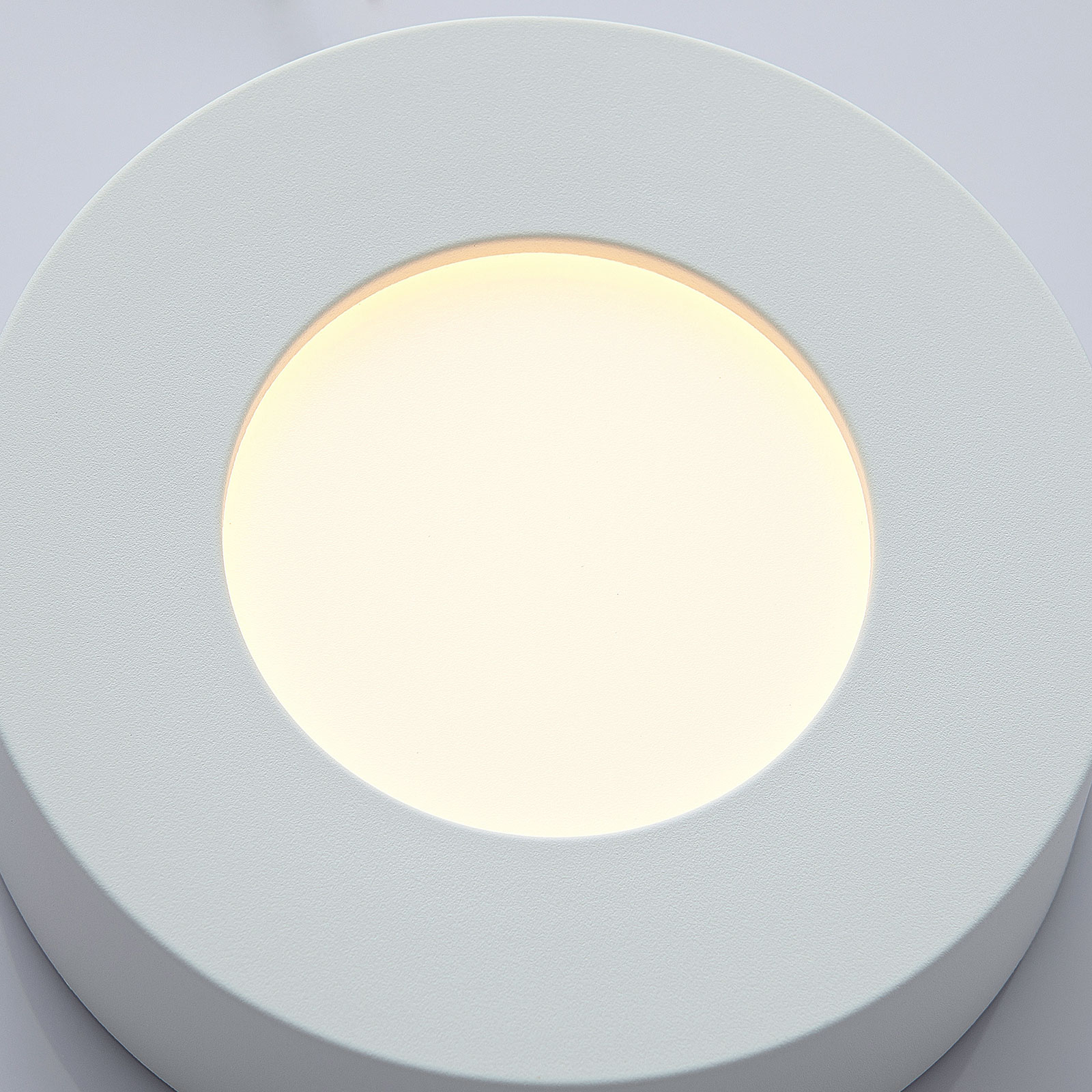 Lámpara de techo Marlo 3000K blanca redonda 12,8cm