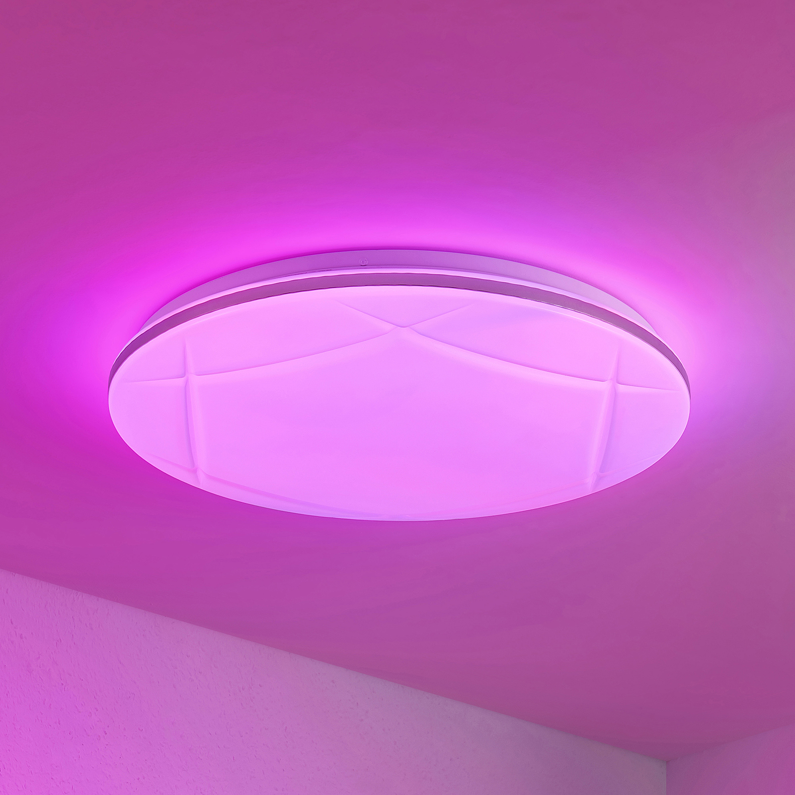 Lindby Favoria LED-Deckenleuchte, RGBW Smart 49 cm