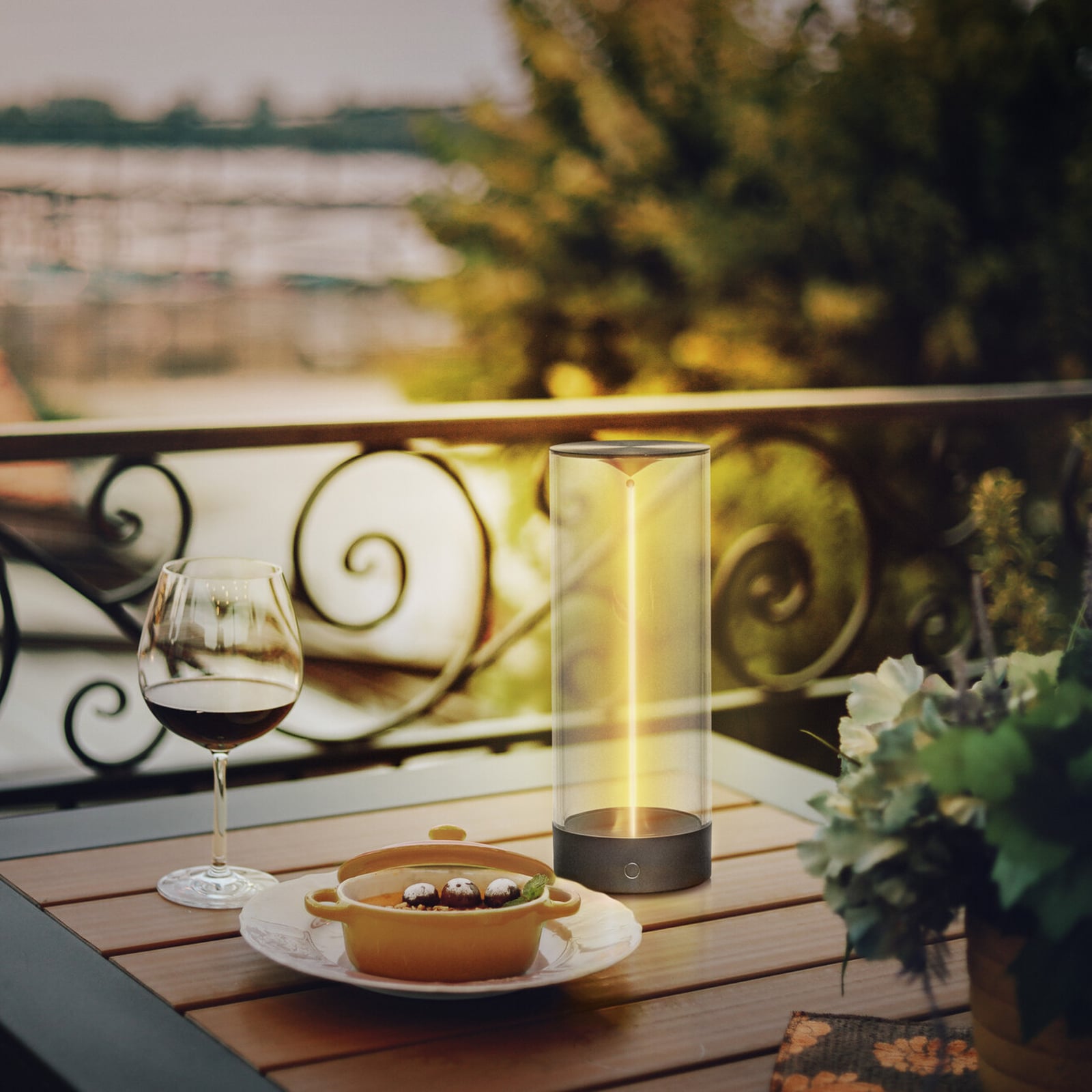 OSRAM ENDURA STYLE DECOR FILAMENT újratölthető asztali világítás, szürke, IP54 OSRAM ENDURA STYLE DECOR FILAMENT újratölthető asztali világítás, szürke, IP54