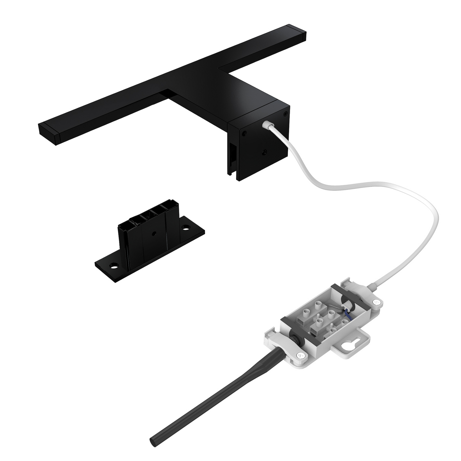 LED-ogledalo Bill, širina 30 cm, črno, kovinsko, 4.000 K LED-ogledalo Bill, širina 30 cm, črno, kovinsko, 4.000 K