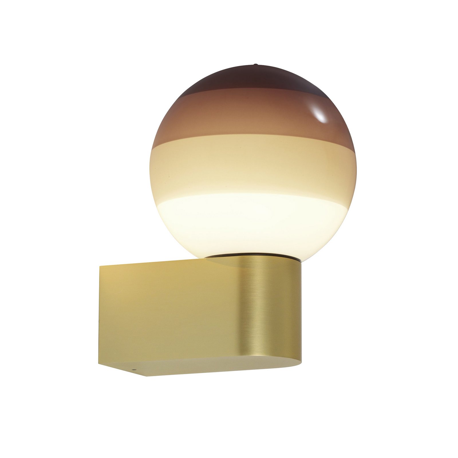 Aplique de pared LED MARSET Dipping Light A1, marrón/latón
