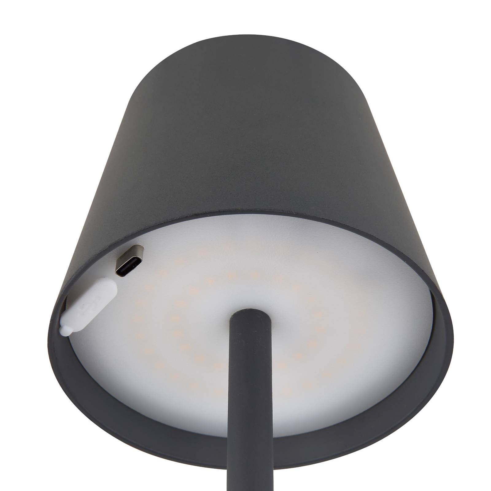 Lampa stołowa LED Vannie, czarna, wysokość 36 cm, CCT