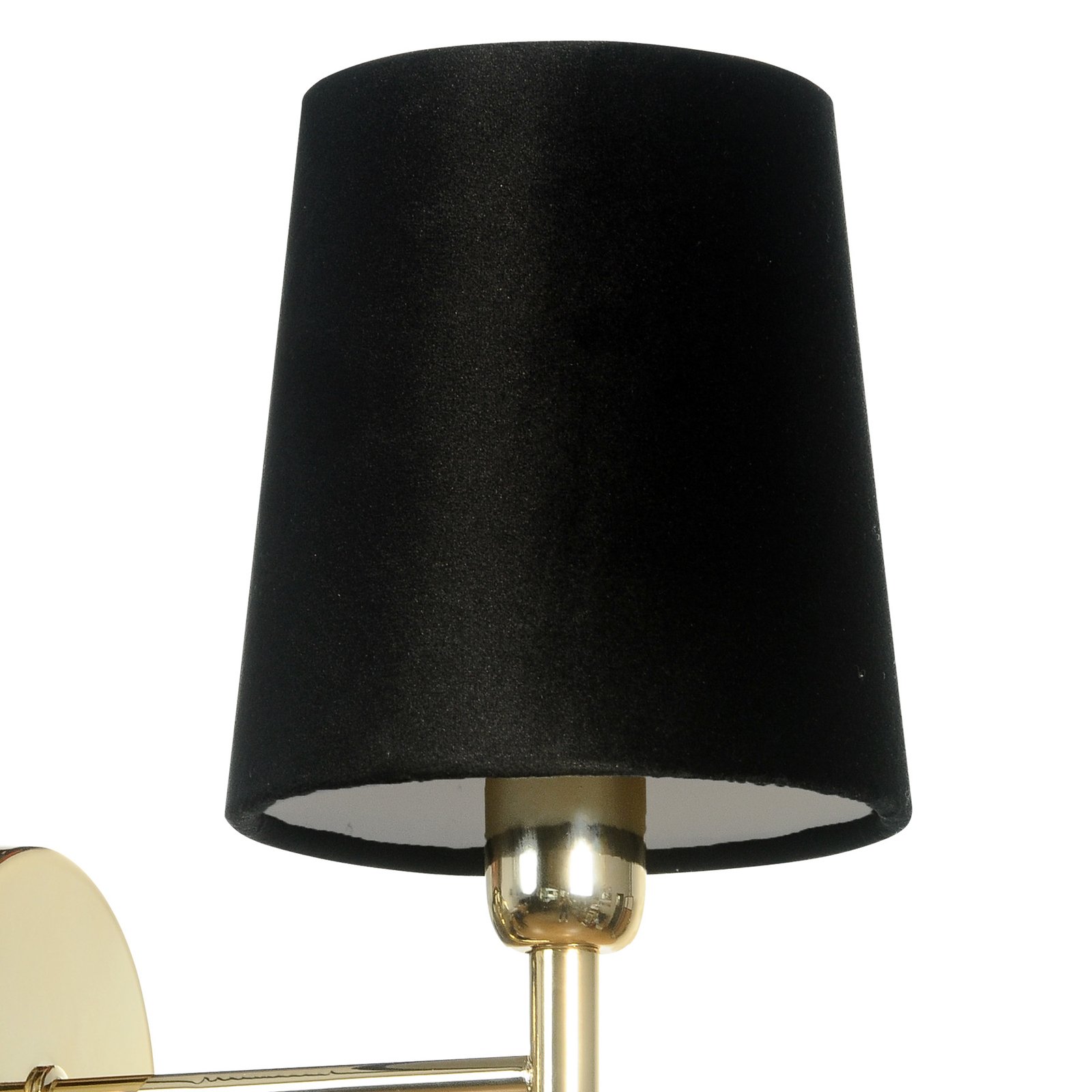 Wandlamp Euluna Nita, zwart/goud, 1-lamp