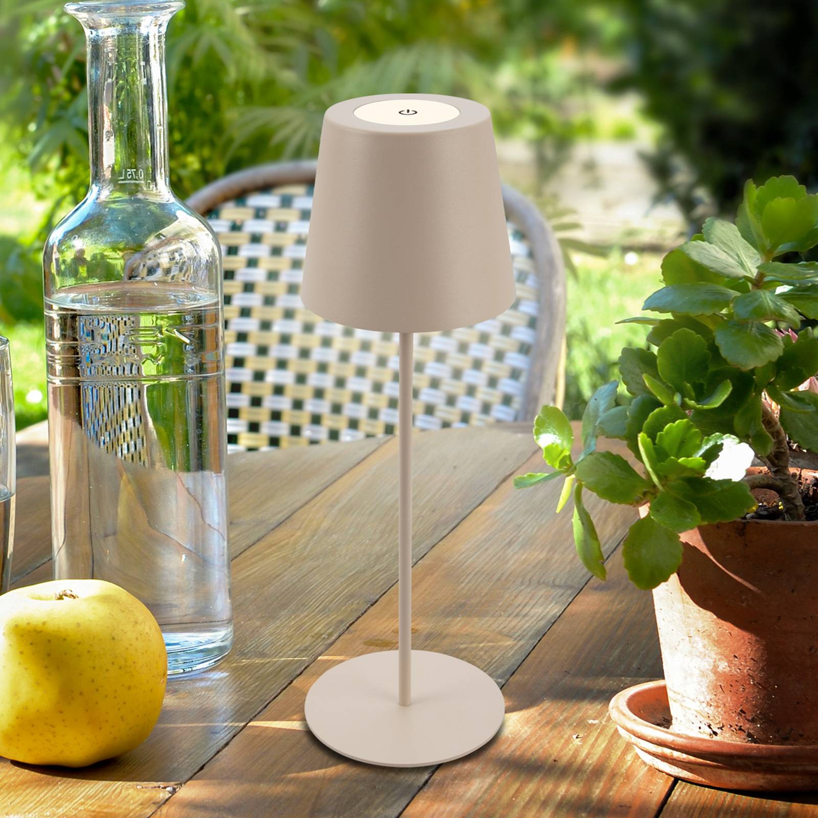 Lampa stołowa LED 7508011, beżowa, 2 700 K IP44 ściemniacz dotykowy