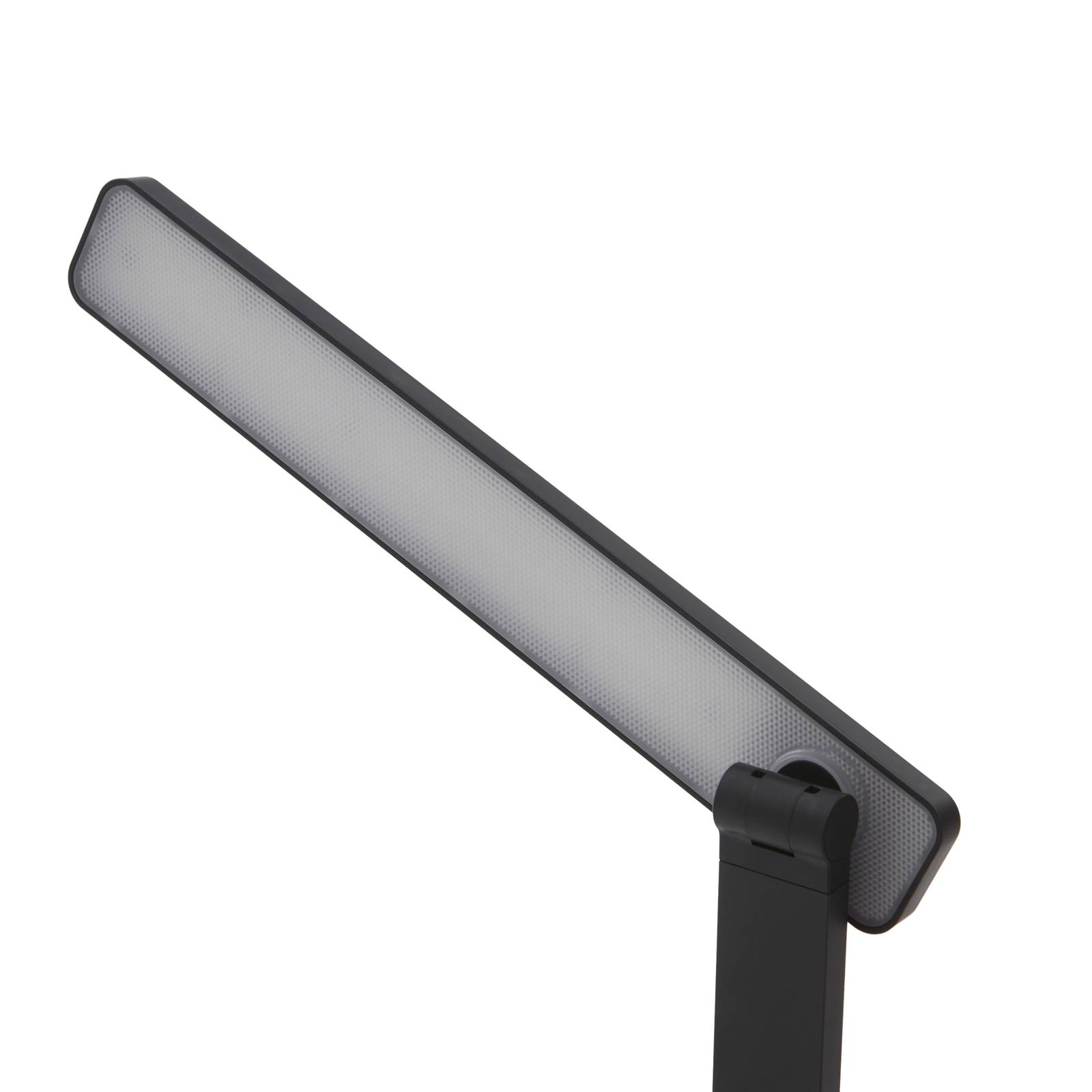 Lampka biurkowa LED Lindby Rylas, czarna, USB, CCT