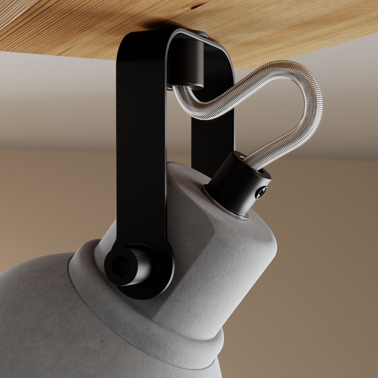 Mirka 2 Stropné Lampa Grey/Dark Wood - Lindby