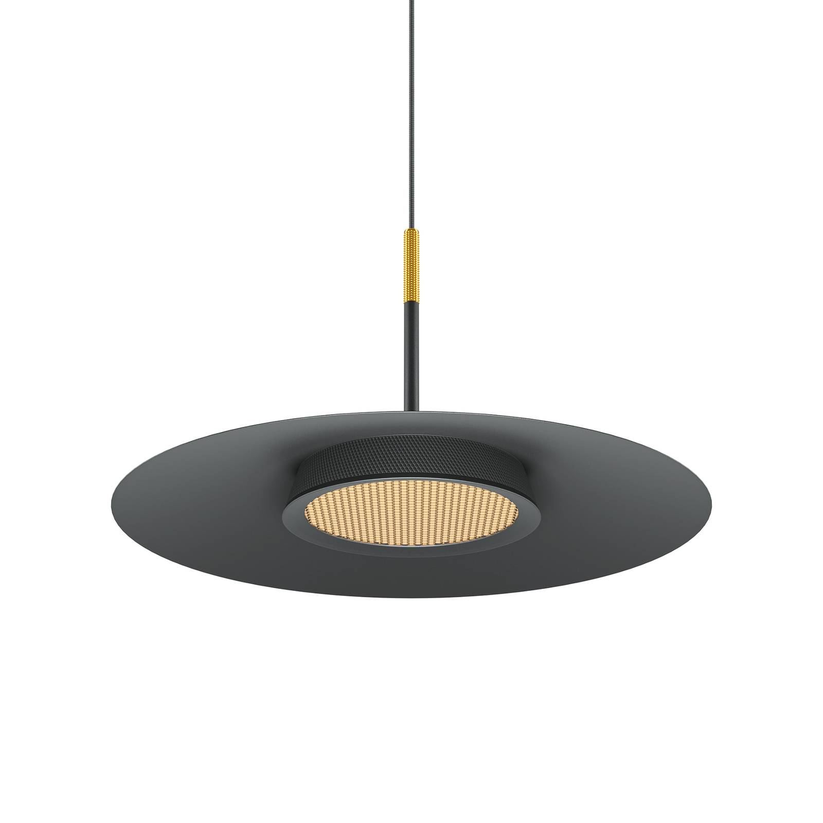 Maytoni żyrandol LED El, Ø 35 cm, czarny, aluminium