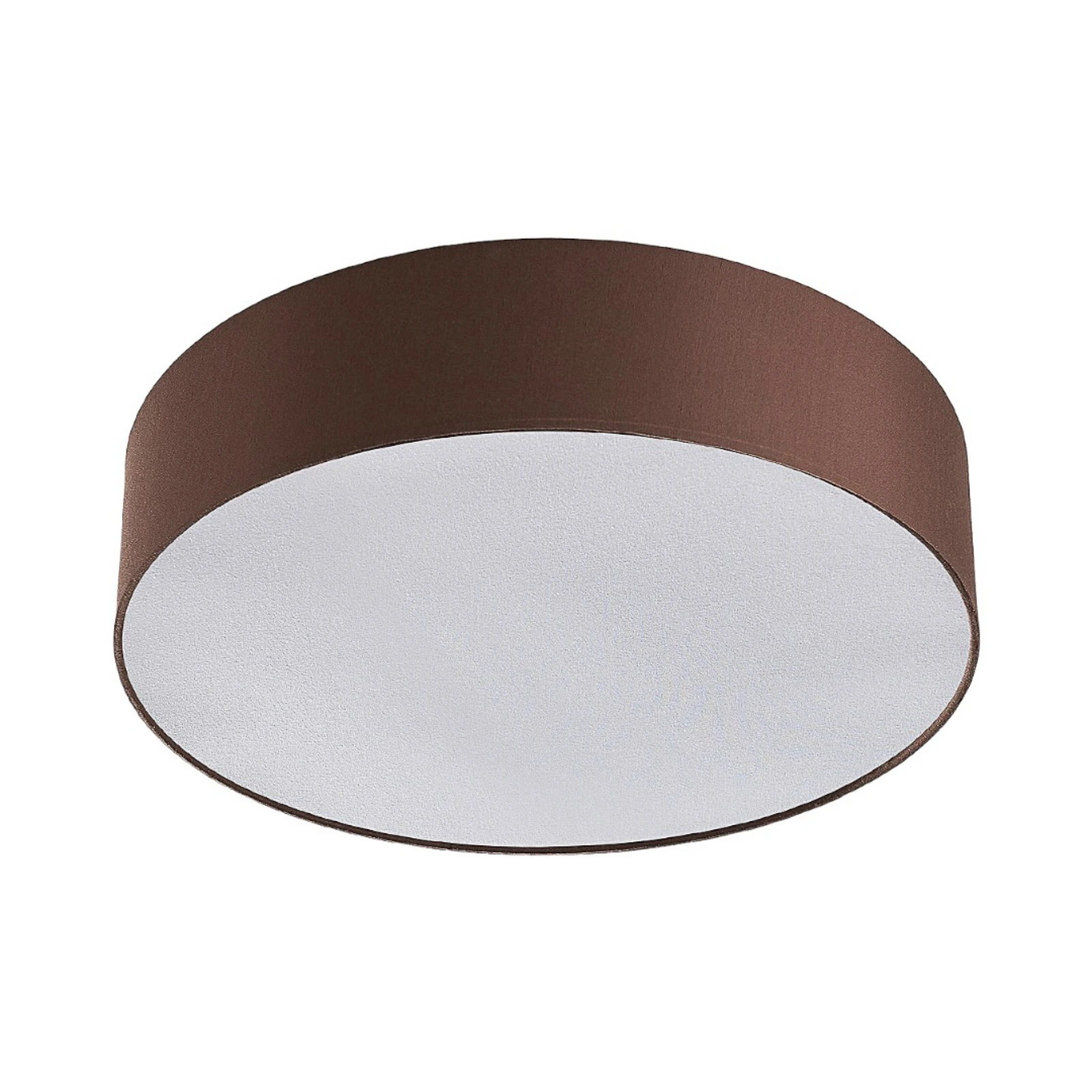 Lindby plafondlamp Sebatin, Ø 50 cm, lichtbruin, stof, E27