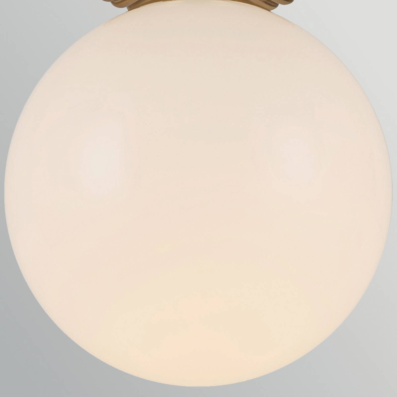 Elstead Plafondlamp Otis, goudkleurig/opaal, Ø 20 cm, glas, IP44, E27