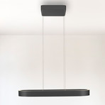 Lámpara colgante LED Paul Neuhaus Q-Stretto, negra,  86,8 cm