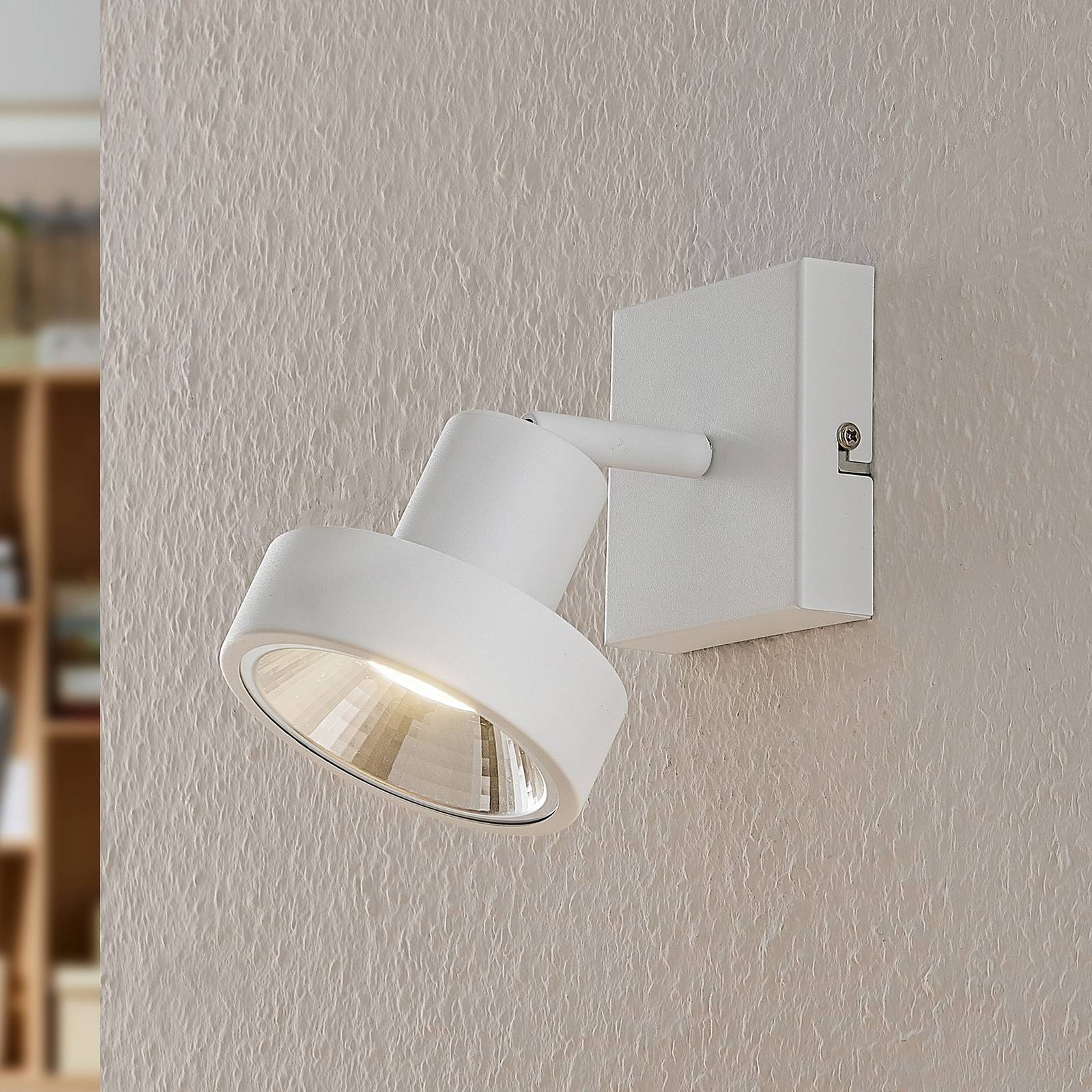 Lindby Ignacio plafonnier à une lampe blanc