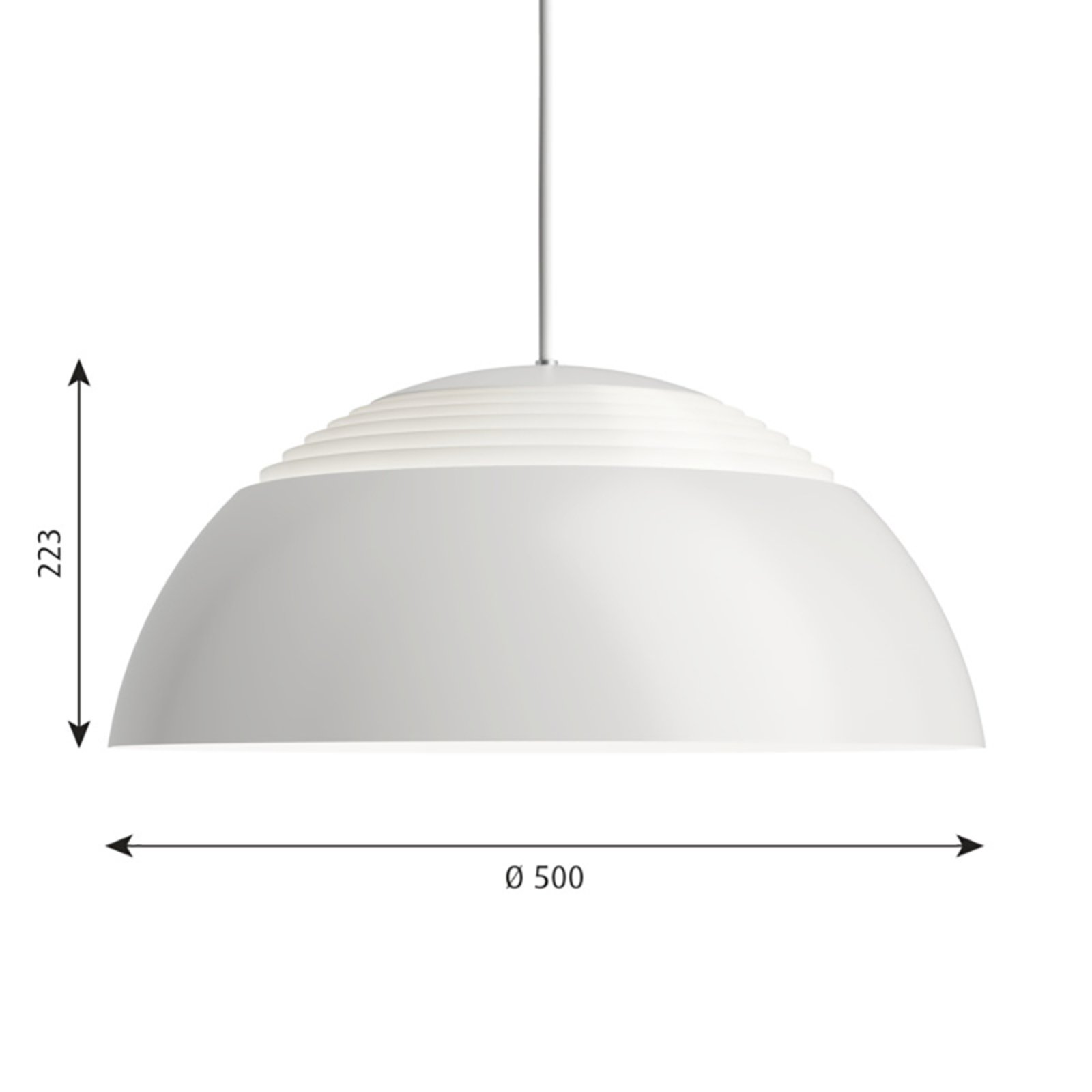 AJ Royal 500 LED Lustră Pendul White - Louis Poulsen