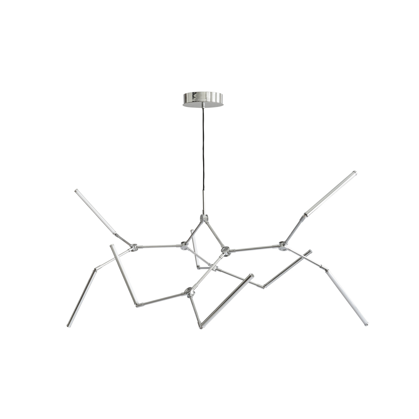 Stick LED kroonluchter chroom, 196 cm, 8-lamps - 101 Copenhagen