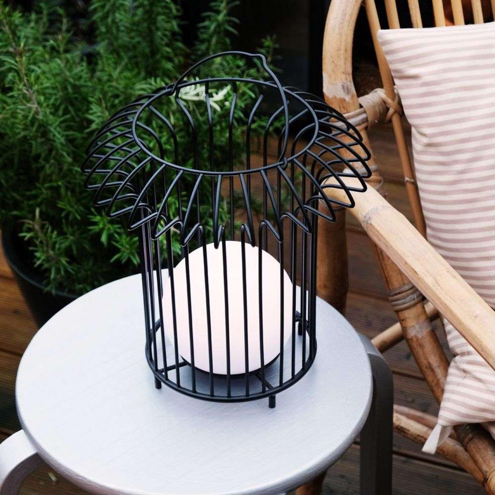 Basket Outdoor Lantern Green - DybergLarsen