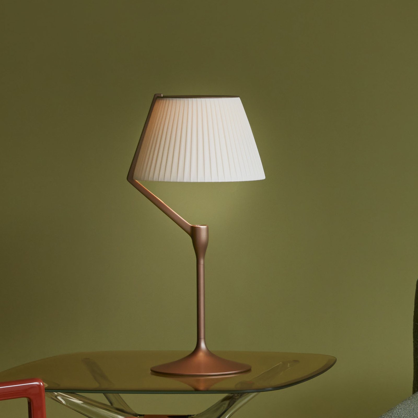 Kartell LED-bordlampe Angelo Stone, kobber, dimbar