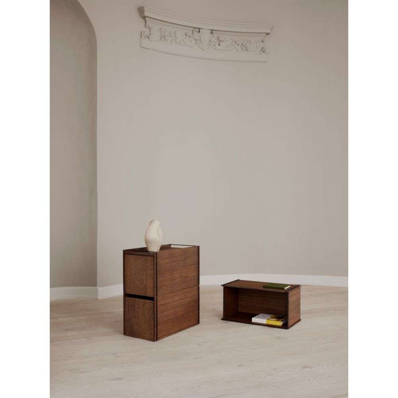 Storage Box Smoked Oak Black - Moebe