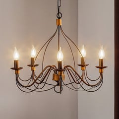 Lámpara de araña Fiamma Marrone 5 luces sin pantallas
