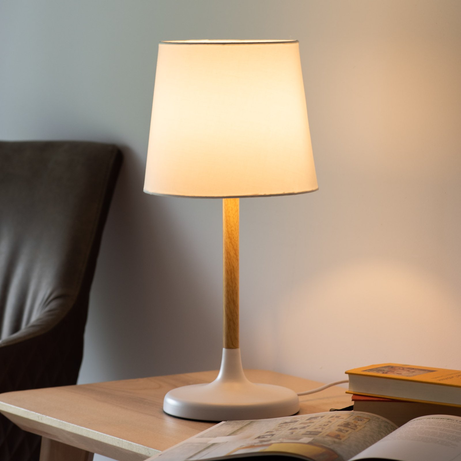 Nima table lamp with fabric shade