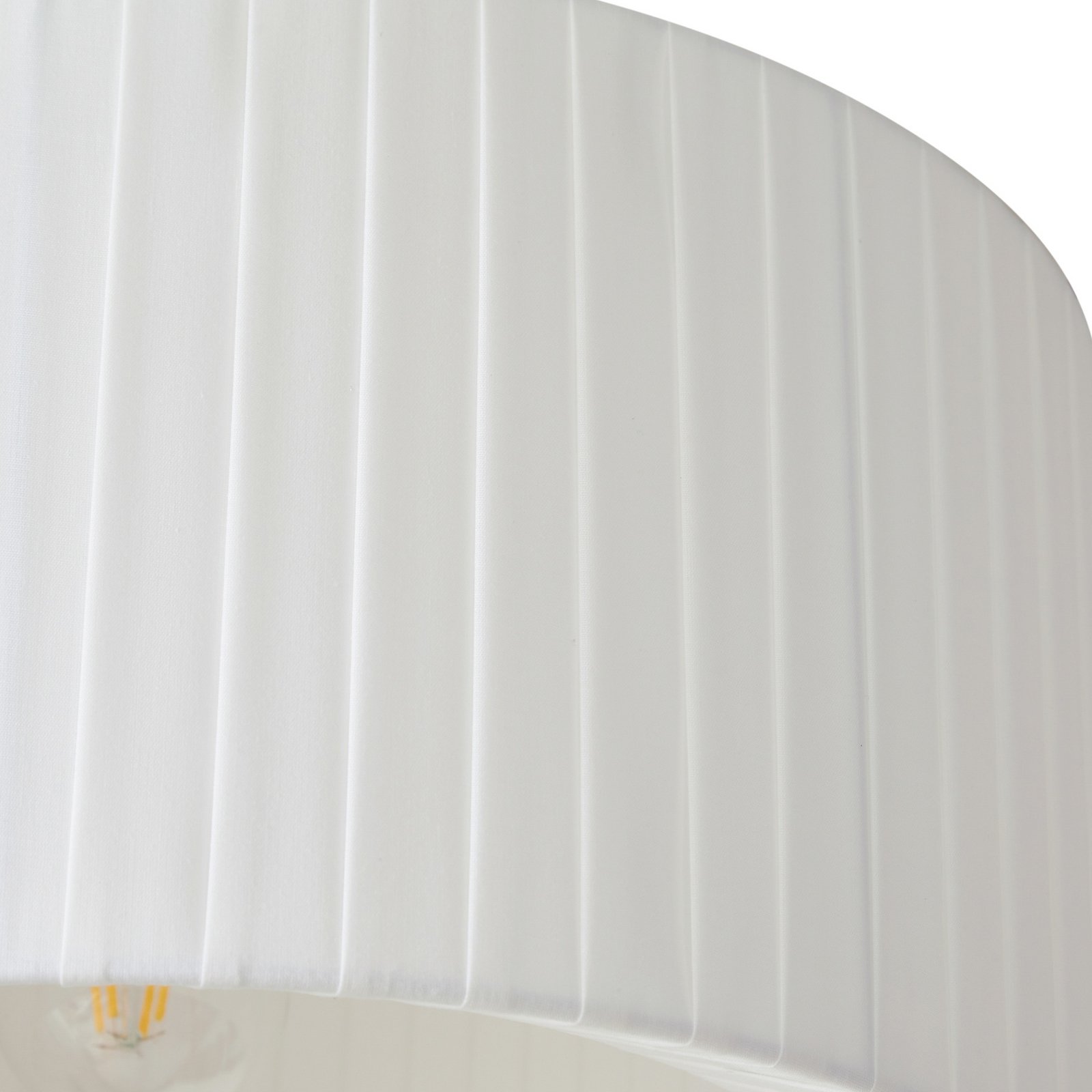 Lindby griestu lampa Virelle, balta, tekstils, Ø 40 cm, E27