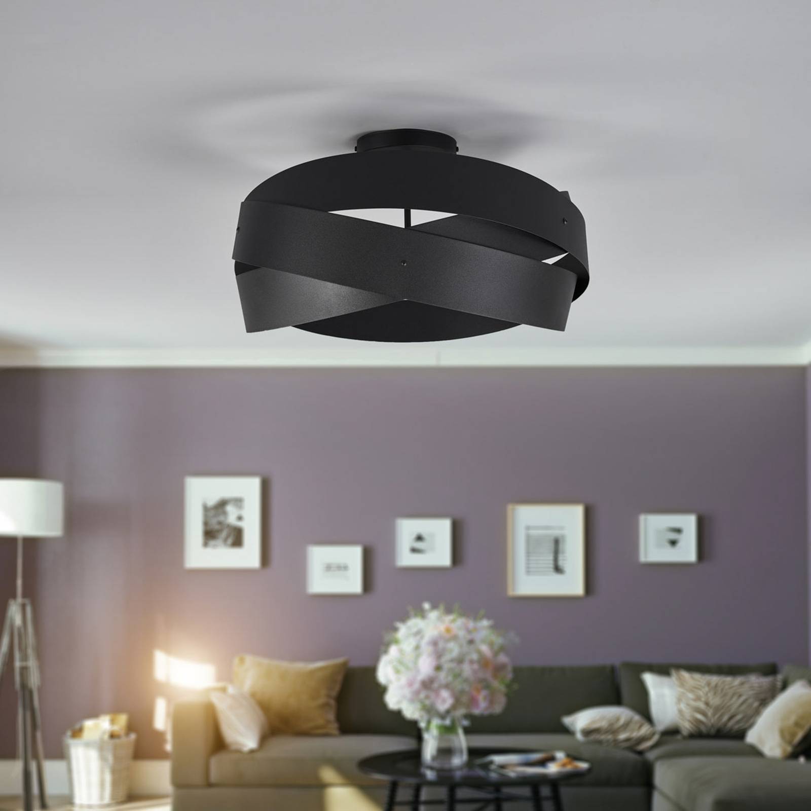 Lampa sufitowa Tornado czarna