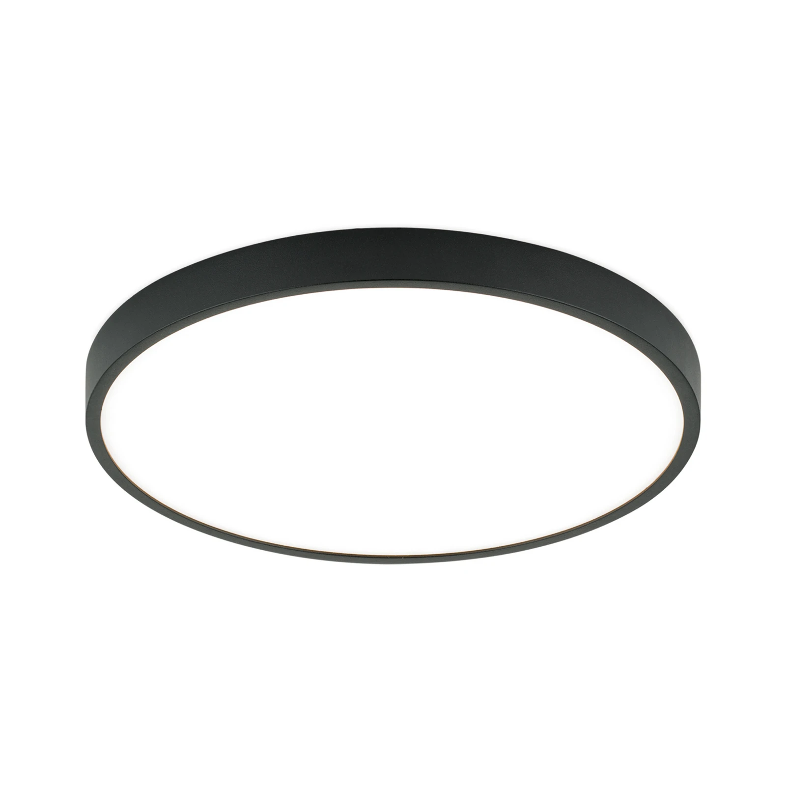 Plafonnier LED Bully en noir, 3.000 K, Ø28cm