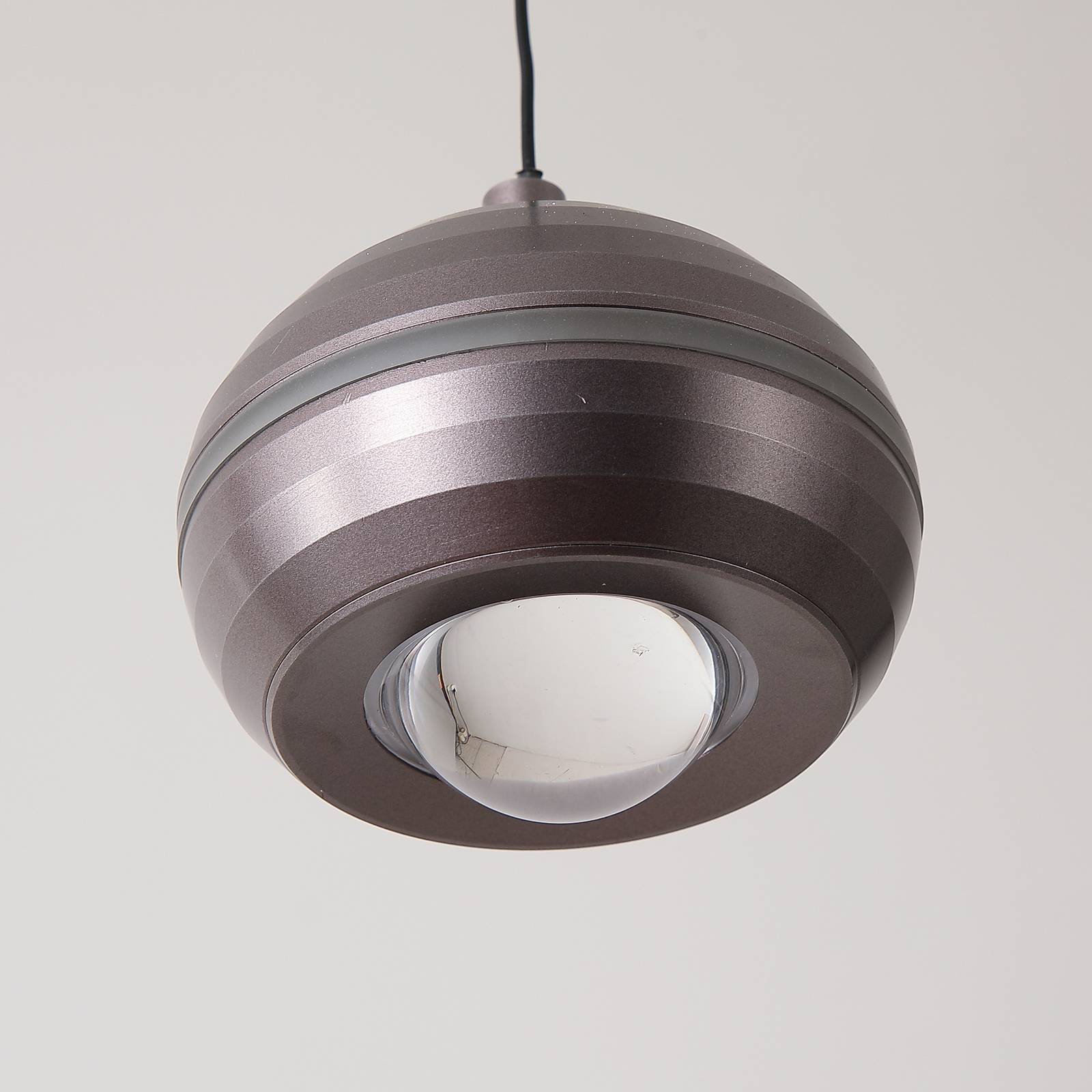 Żyrandol LED Meteor, 1-punktowy, nikiel czarny, metal, CCT