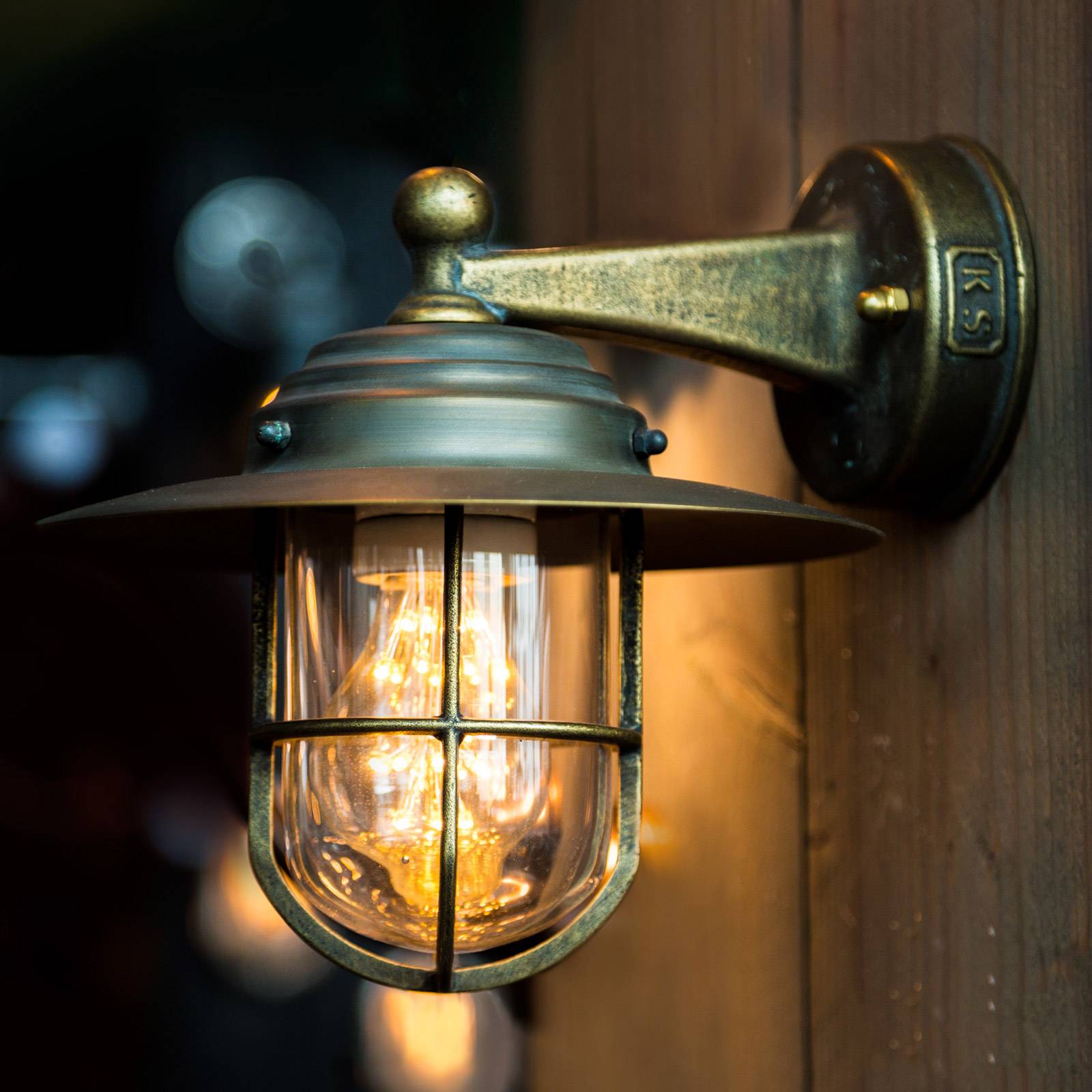 K.s. verlichting labenne kültéri fali lámpa bronz színben