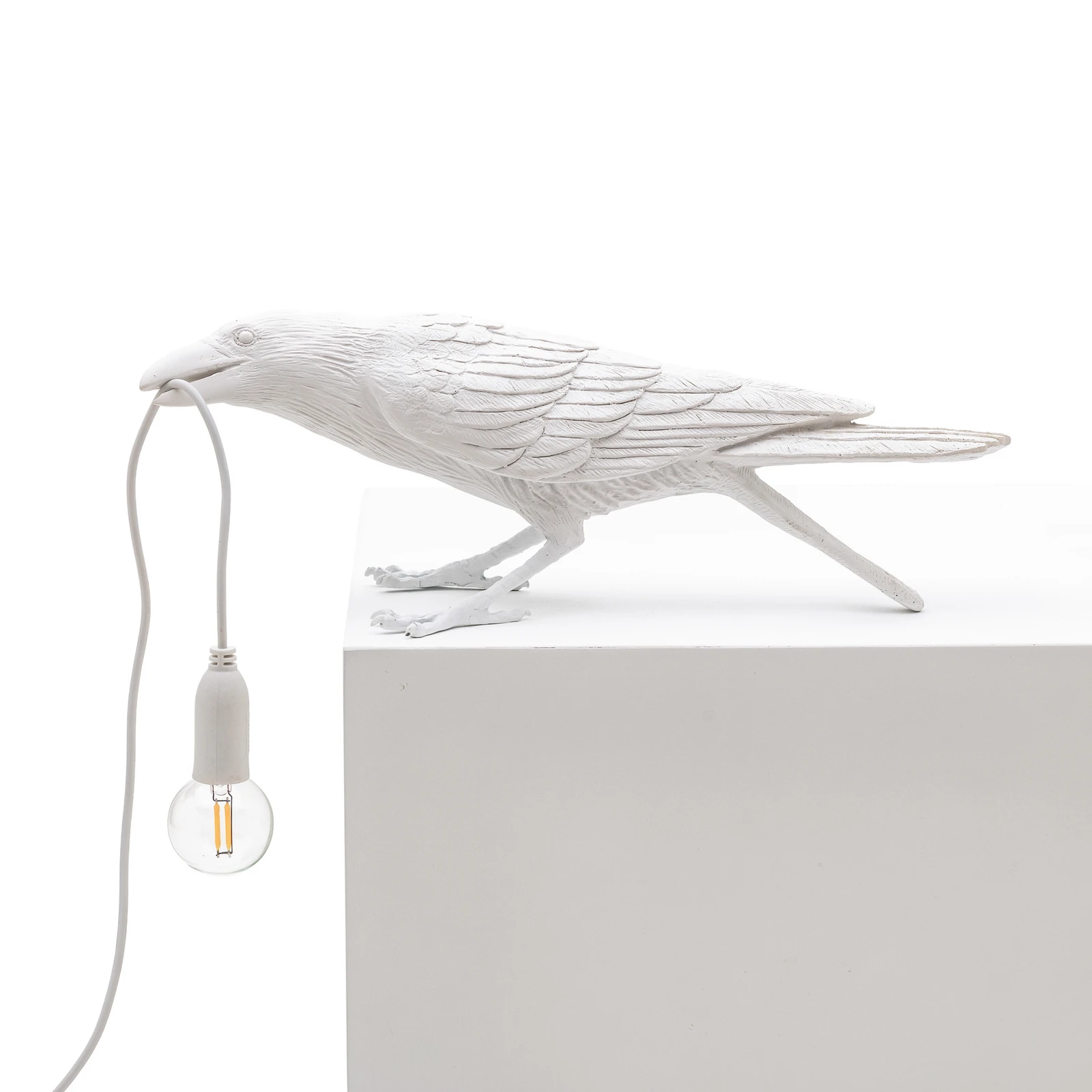 SELETTI Bird Lamp LED-Dekotischlampe spielend weiß