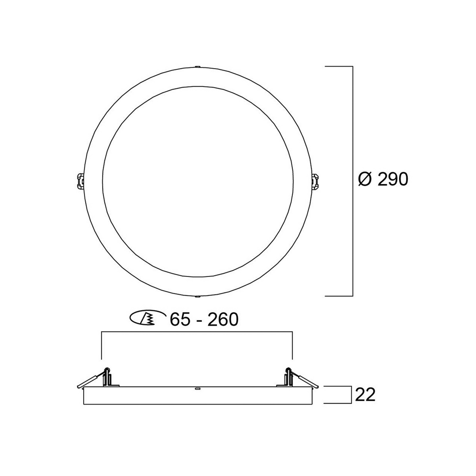 LED-taklampa START 5in1, vit, Ø 29 cm, CCT, dimbar