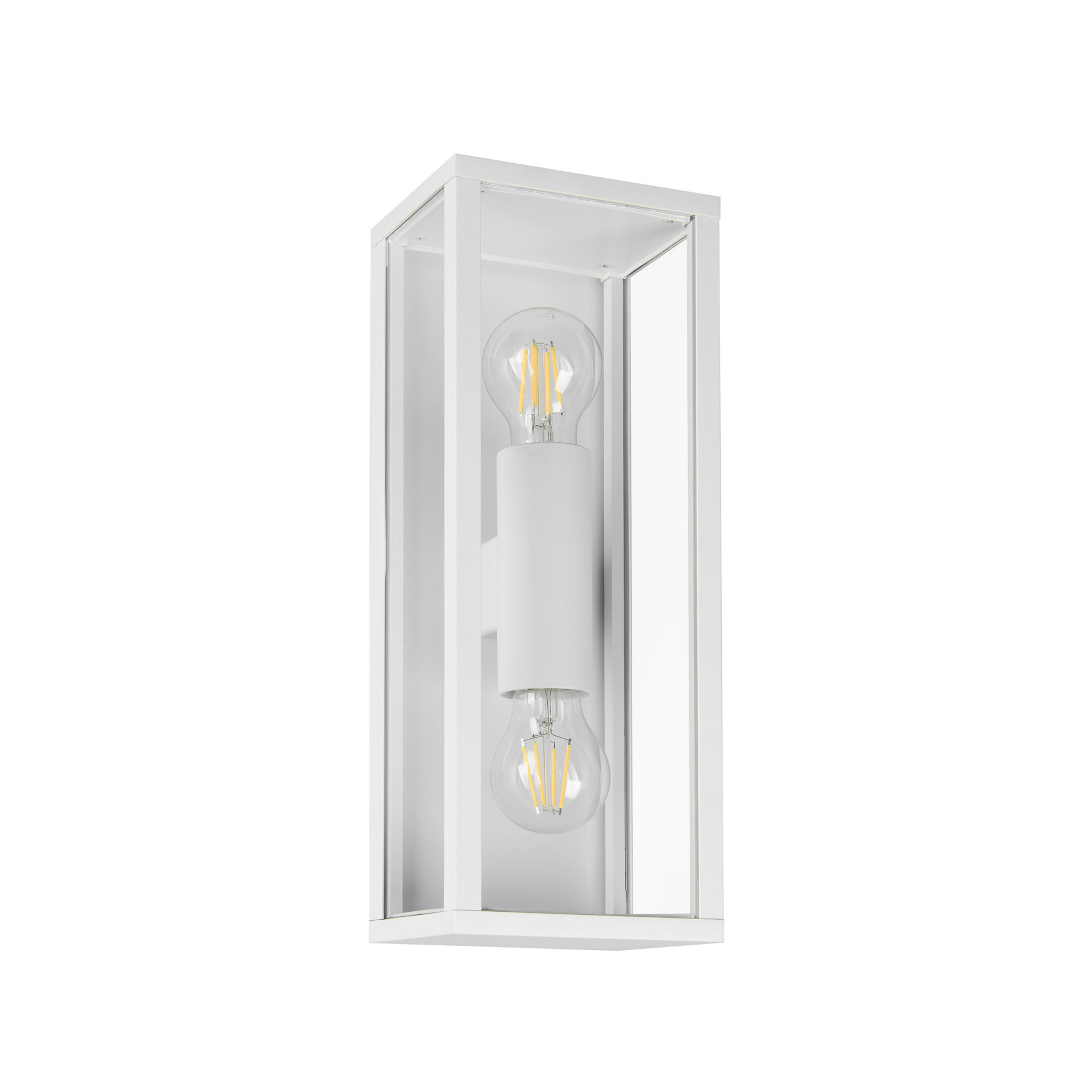 Udendørs væglampe Garonne, hvid mat, trykstøbt aluminium, E27