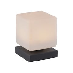 Paul Neuhaus LED-pöytävalaisin Dadoa, antrasiitti, lasi, himmennettävä