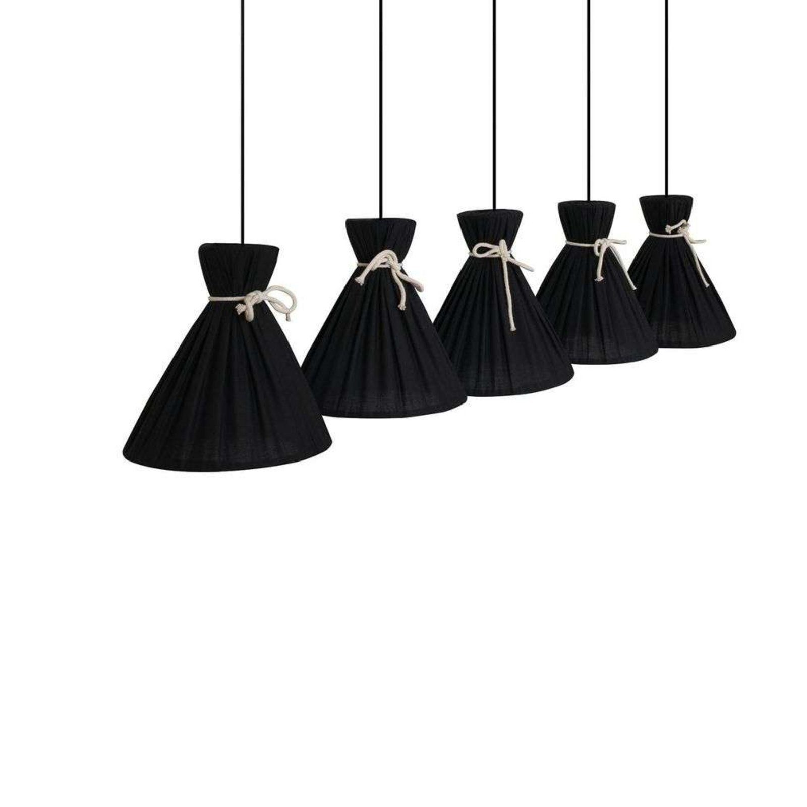 Lola 5 Lustră Pendul Black/Beige - Envostar