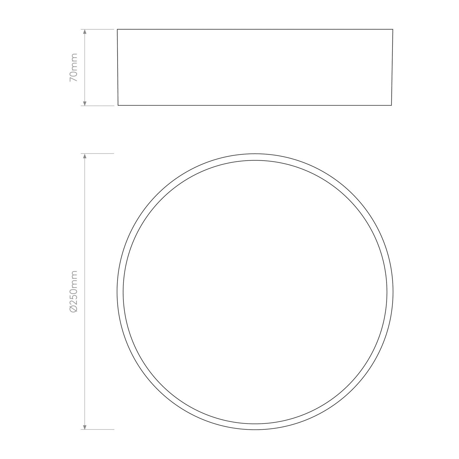 Astro Kea Round 250 applique a LED nero