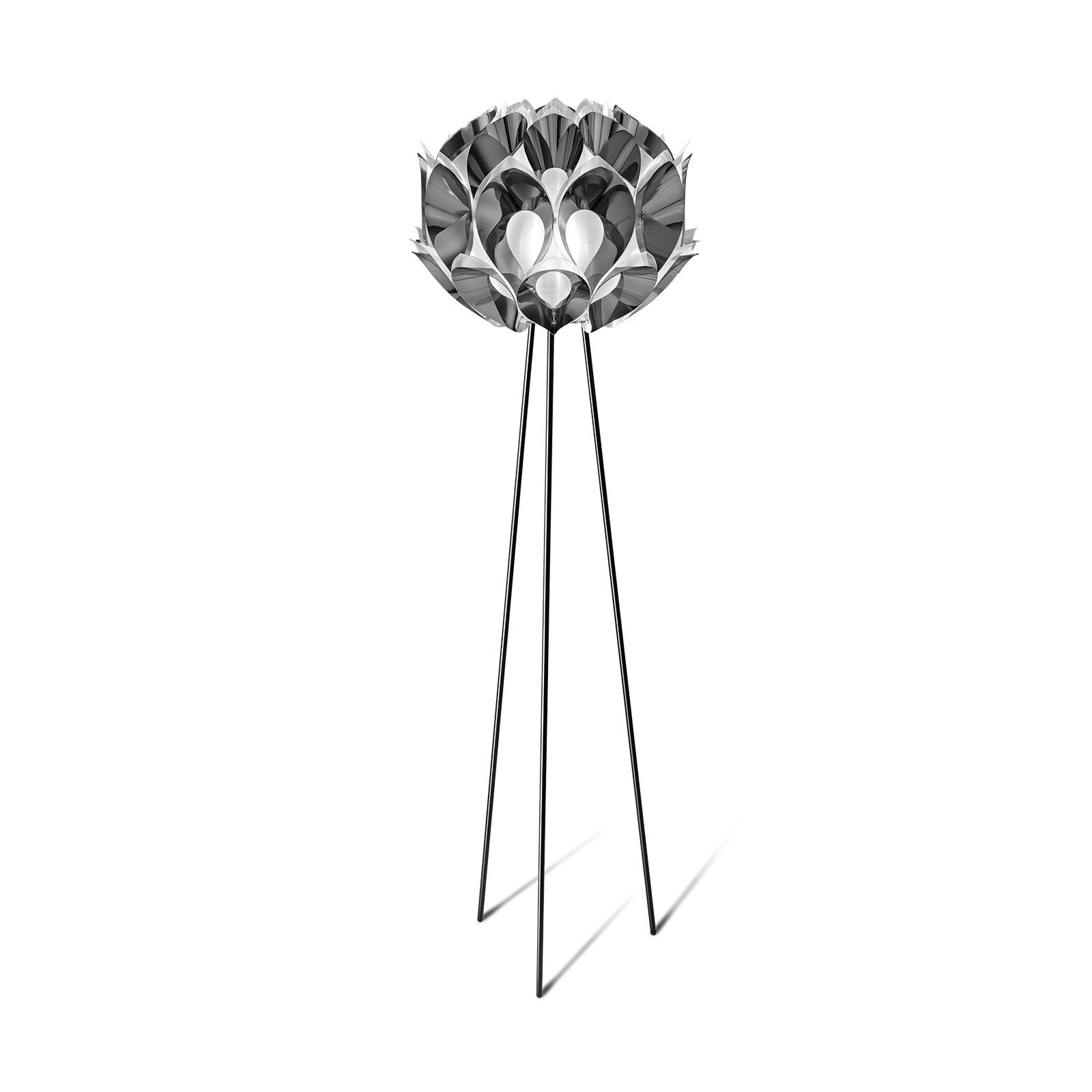 Slamp Flora designer-gulvlampe, trebenet, tin