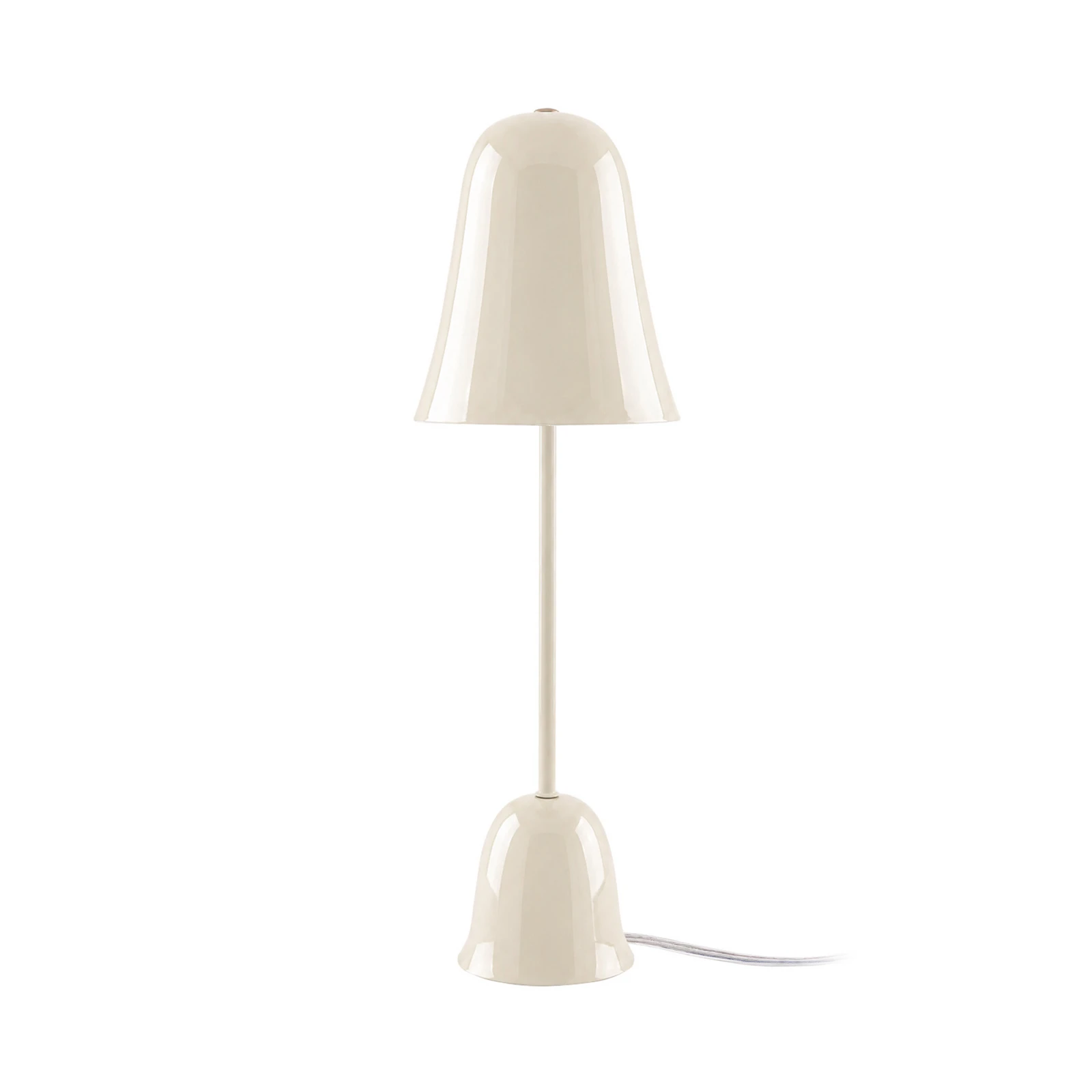 Stolová lampa Globen Lighting Blåklockan, farba slonová kosť, výška 56 cm