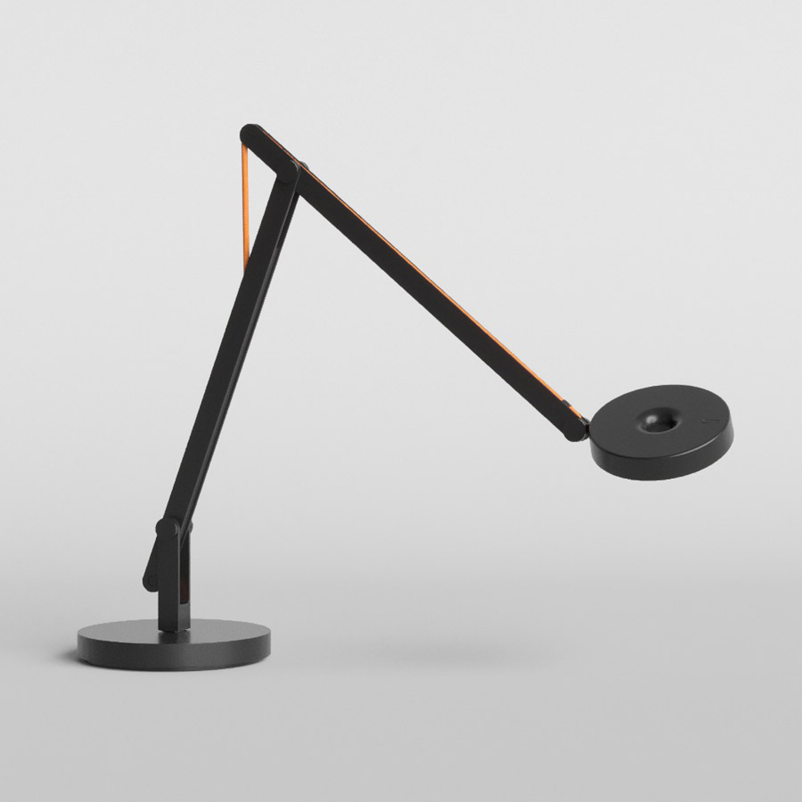 String T1 Mini Table Lamp DTW Matt Black/Orange - Rotaliana