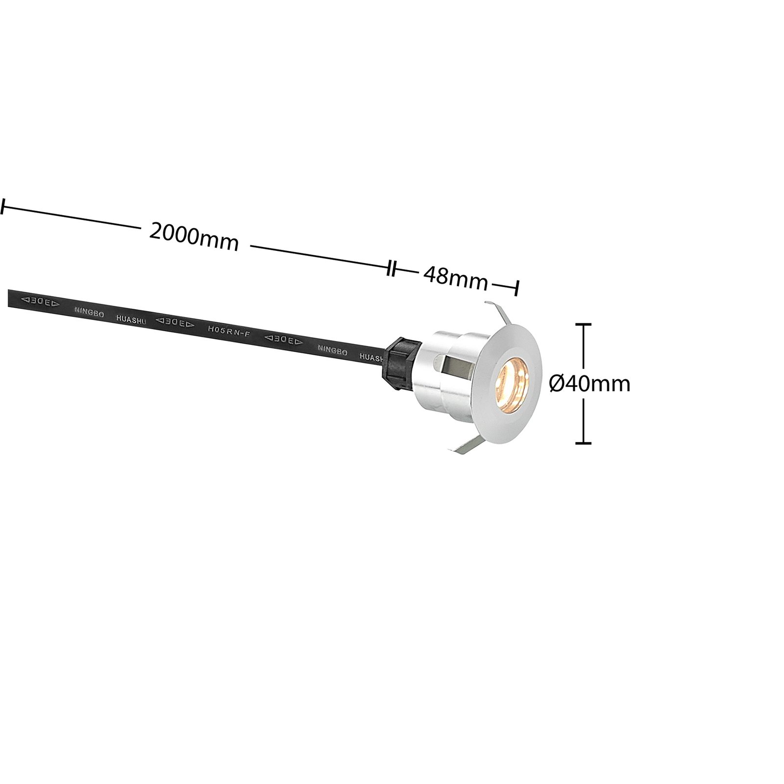 Lindby Gracelle LED-Bodeneinbaulampe, 3 Stück rund