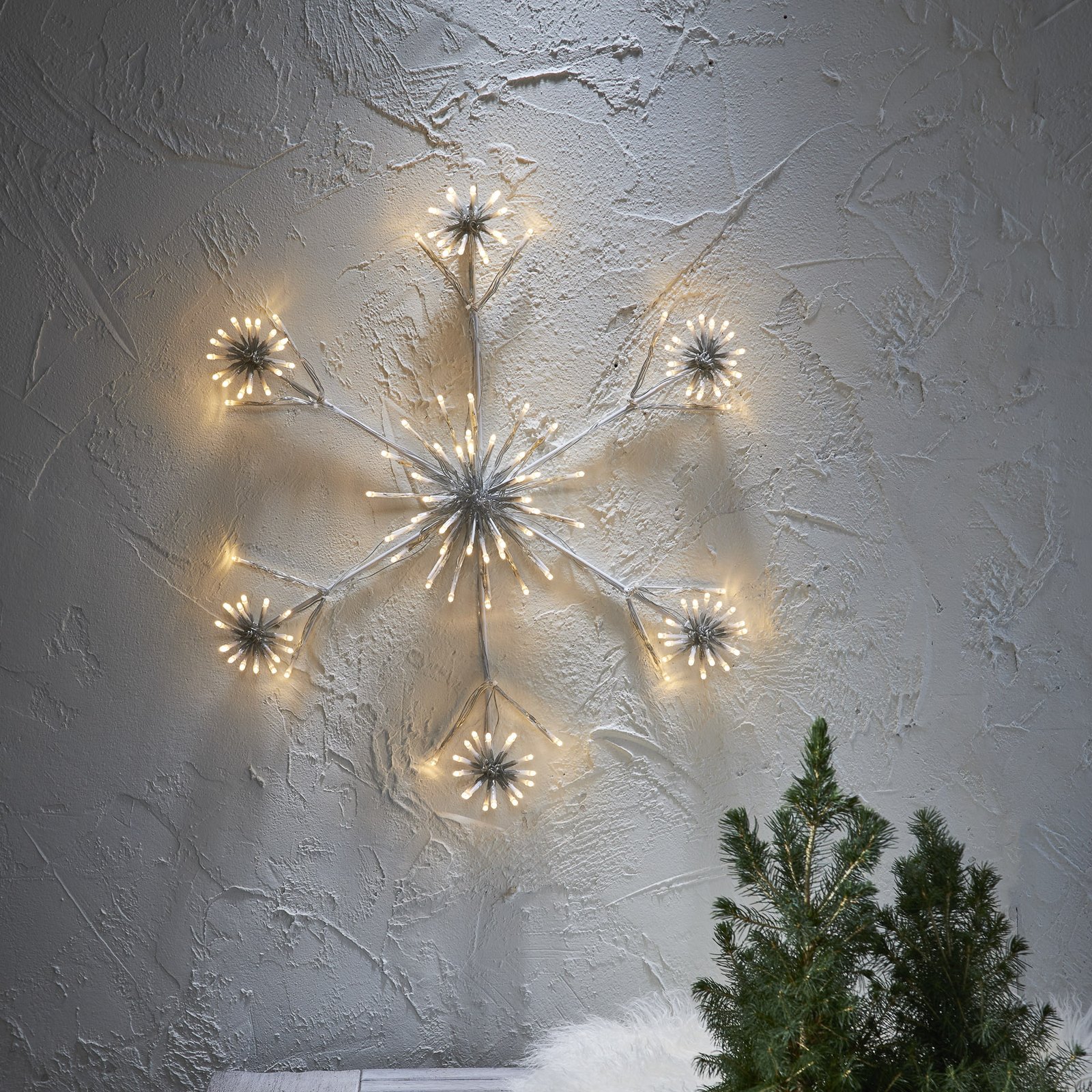 LED dekorációs fény virág hópehely Ø 60 cm