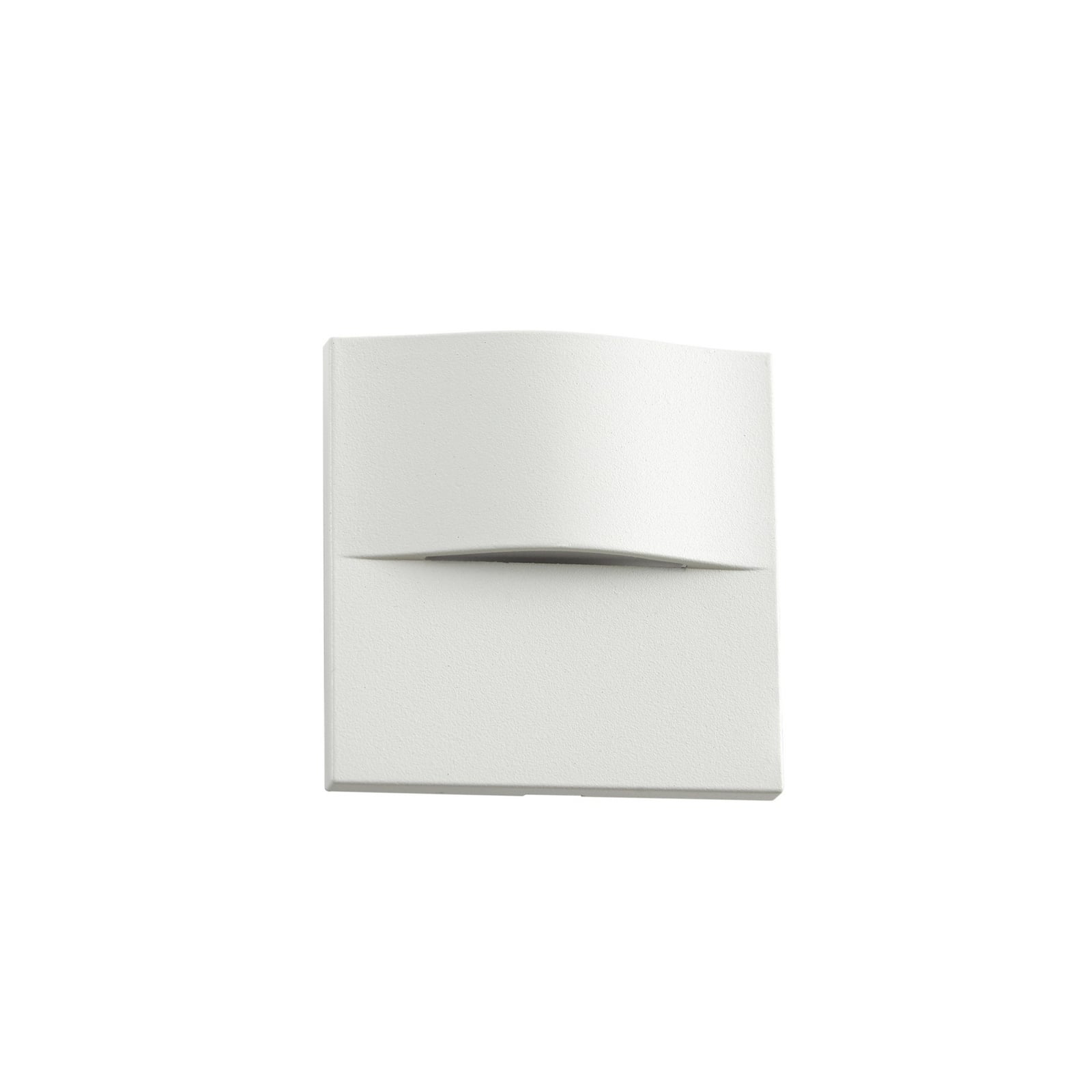Lindby LED-Wandeinbaulampe Alune, weiß, gebogen, 8x8cm, IP65