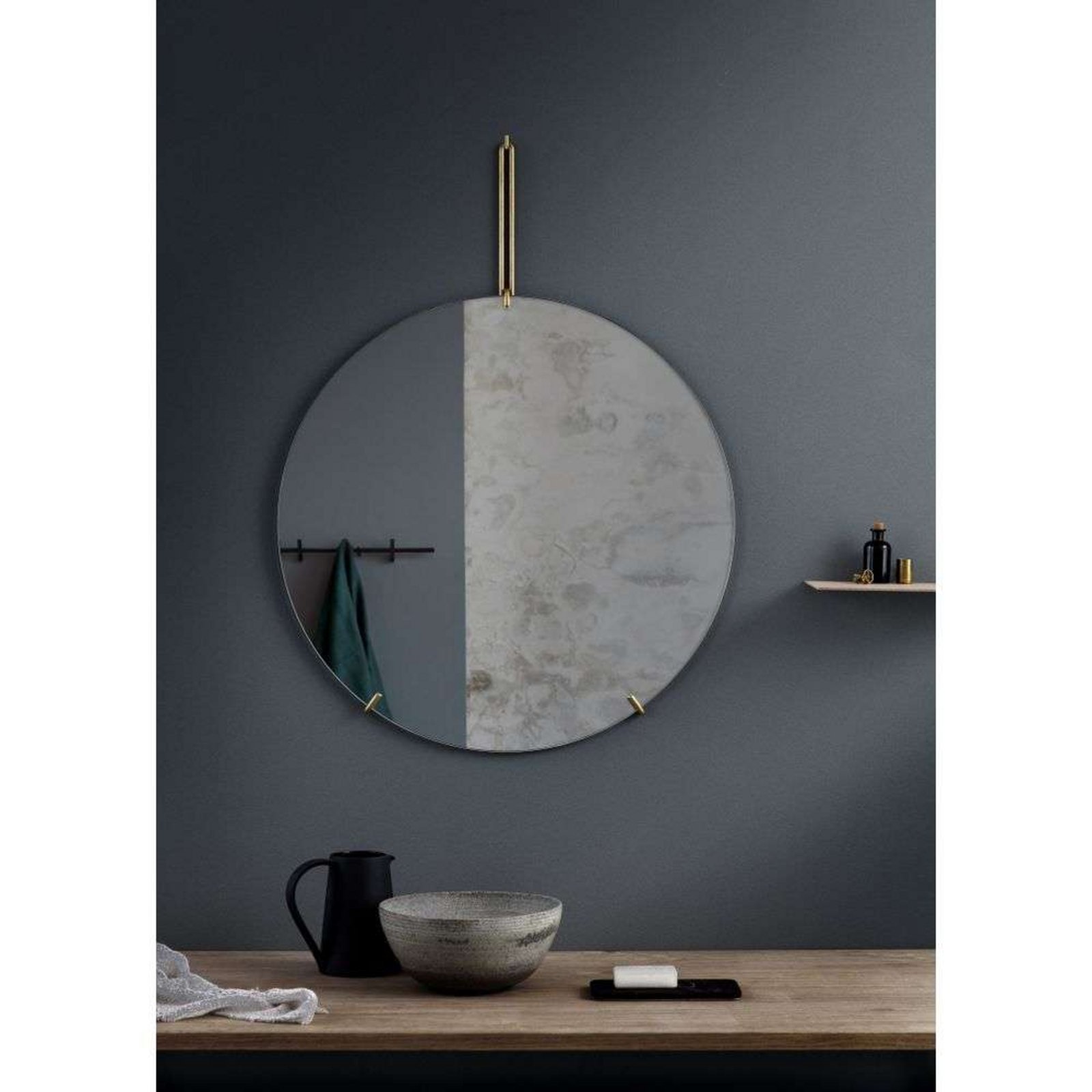 Wall Mirror Ø70 Brass - Moebe