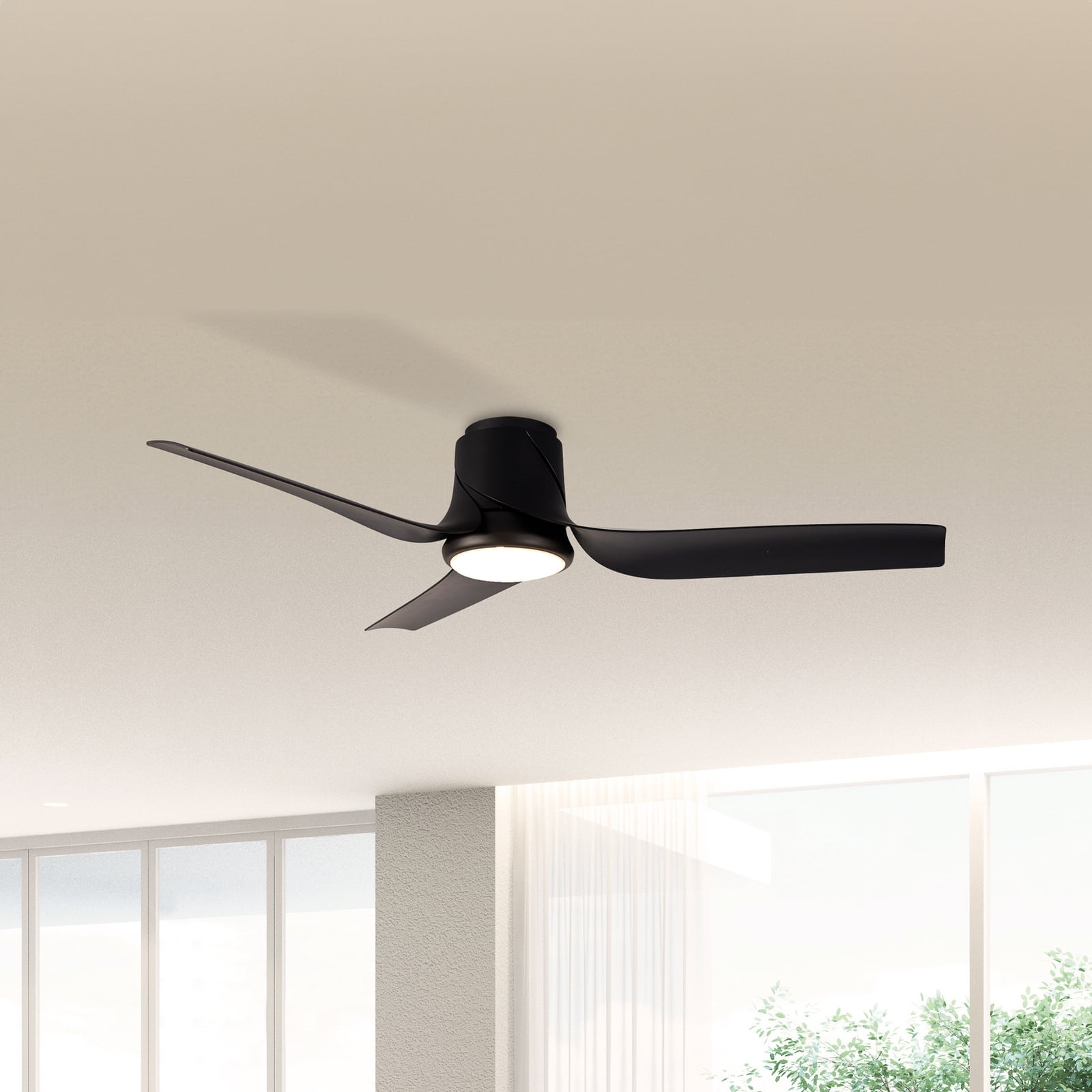 Ushuaia LED-Deckenventilator, schwarz, DC leise CCT - Mantra
